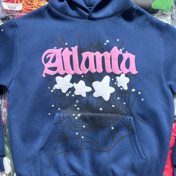 Sp5der Alania Blue Star Hoodie for Women - Picture 2 of 6